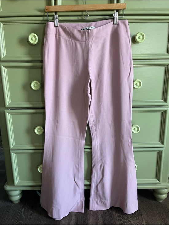 Acne Studios Pants - Acne light lilac purple high-waist flare trousers